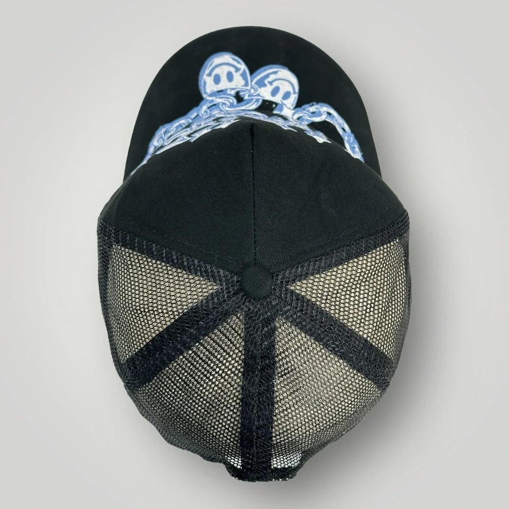Market Smiley Chains Trucker Hat Black Mesh Snapback Cap One Size‎ Streetwear